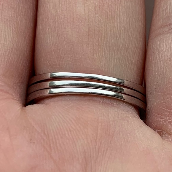 Silver Rhinestone Ring Stack - Picture 4 of 5